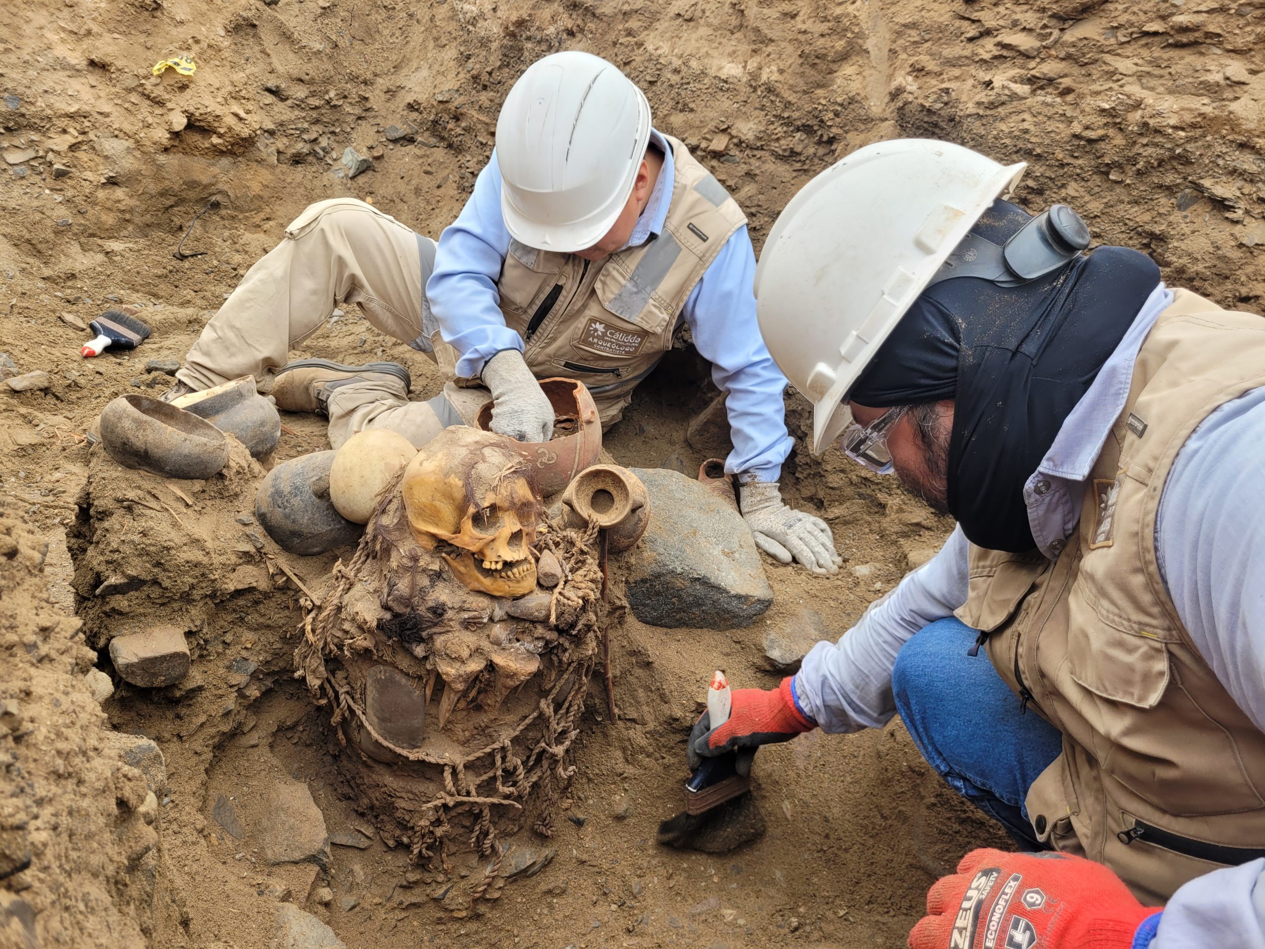 Puente Piedra: Hallamos entierro milenario de la cultura Chancay durante instalación de gas